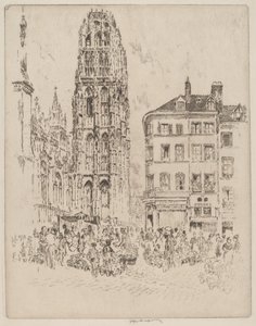 Bloemenmarkt en Botertoren, Rouen