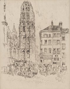 Bloemenmarkt en Boter Toren, Rouen, 1907
