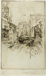 Tweeënveertigste Straat door Joseph Pennell
