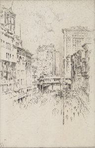 42e Straat, 1904 door Joseph Pennell