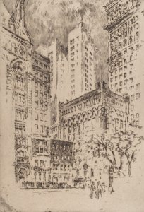Vier verdiepingen tellend huis, 1904 door Joseph Pennell