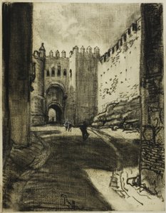Poort, Segovia door Joseph Pennell