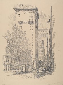 Girard Street door Joseph Pennell