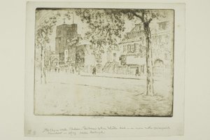 Huis waar Whistler stierf door Joseph Pennell