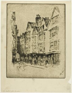 Het Laatste van Oud Londen, Cloth Fair door Joseph Pennell