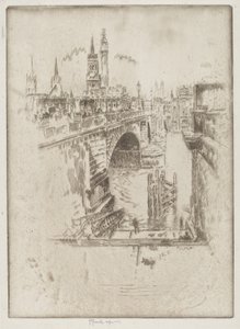 London Bridge Trappen door Joseph Pennell