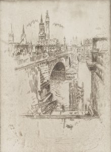 London Bridge trappen, 1903 door Joseph Pennell