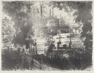 Munitie Rivier door Joseph Pennell