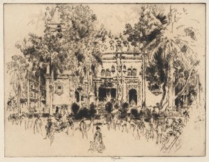 Oude kathedraal door Joseph Pennell