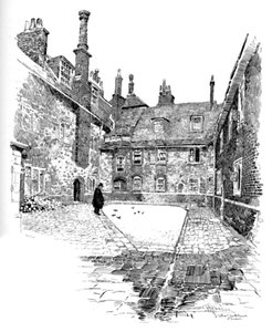 Oude Charterhouse: In Washhouse Court, 1886