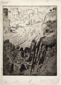 Palisades en Paleizen door Joseph Pennell