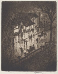 Regenachtige Nacht, Charing Cross Winkels