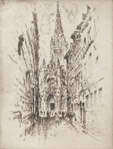 San Maclou, Rouen, 1907 door Joseph Pennell