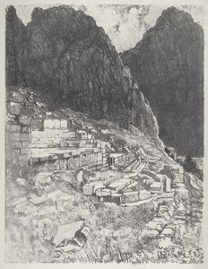 Zitplaatsen van de Machtigen, Delphi door Joseph Pennell