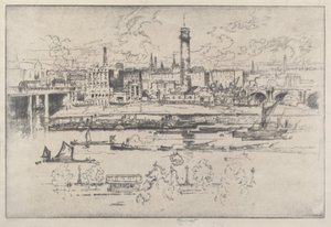 Schiettoren tussen de bruggen door Joseph Pennell