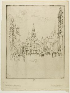 St. Clements Danes door Joseph Pennell