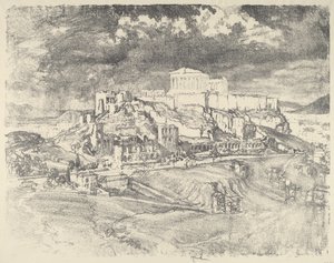 Storm achter de Akropolis