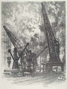 Het grote kanon weghalen door Joseph Pennell