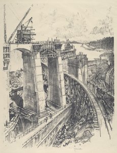 De Toegang tot Gatun Lock door Joseph Pennell