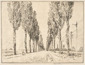 De Laan bij Valenciennes door Joseph Pennell