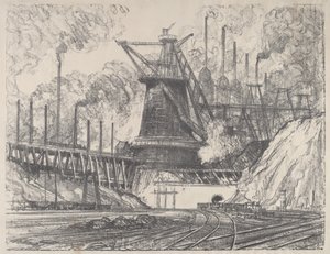 De grote staalfabriek, Gary, Indiana
