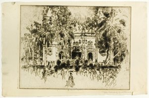 De kathedraal, Panama door Joseph Pennell