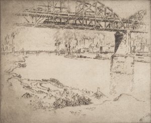 De stadsbrug, St. Louis, 1919