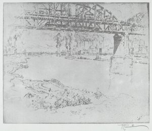 De stadsbrug, St. Louis [onder], in of na 1919