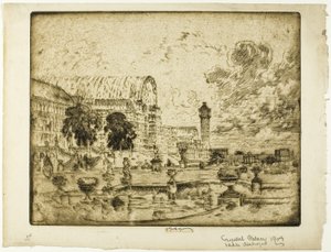 Het Crystal Palace door Joseph Pennell