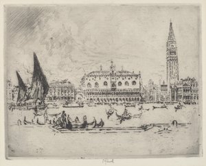 Het Dogenpaleis door Joseph Pennell