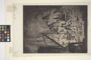 De Fundamenten Bij De Kathedraal door Joseph Pennell