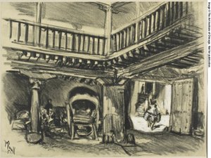De Herberg van Cervantés, Toledo door Joseph Pennell