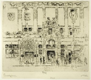 Het Instituut, Piccadilly door Joseph Pennell