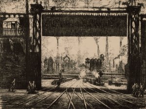 De IJzeren Poort - Charleroi, uit de serie België door Joseph Pennell