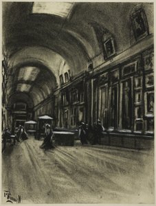 De lange galerij, Prado door Joseph Pennell