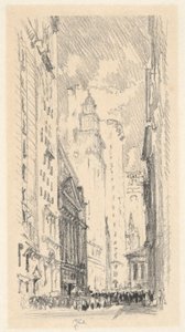 De Beurs door Joseph Pennell