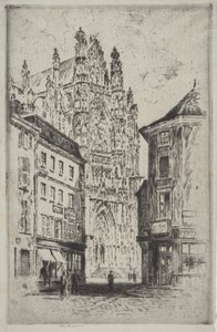 Het transept, Beauvais door Joseph Pennell