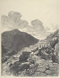 De Schatkamer van Athene, Delphi door Joseph Pennell