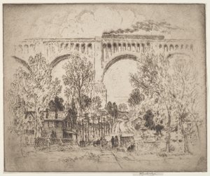 Het Viaduct, D., L. & W. bij Nicholson, Pa.