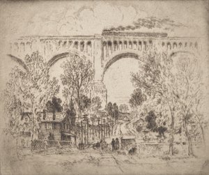 Het viaduct, D., L. & W. bij Nicholson, Pa., 1919