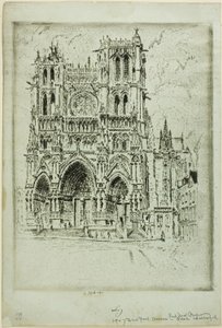 Het westfront, Amiens door Joseph Pennell