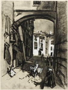 Toledo, straat van de boog door Joseph Pennell