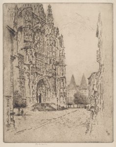 Toren van het Bisschoppelijk Paleis, Beauvais door Joseph Pennell