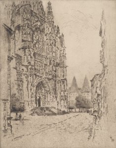 Torens van het bisschoppelijk paleis, Beauvais, 1907 door Joseph Pennell