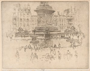 Trafalgar Square door Joseph Pennell