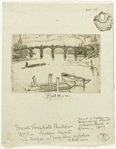 Vauxhall Brug door Joseph Pennell