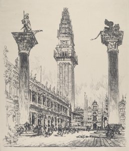 Venetië, Herbouw van de Campanile door Joseph Pennell