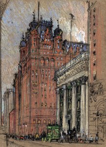 Waldorf Astoria Hotel door Joseph Pennell
