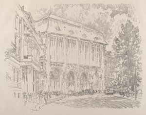 Wertheim, Leipziger-Platz, Berlijn door Joseph Pennell