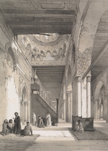 12. Interieur, Moskee van Ibn Toûloun, 1843 door Joseph Philibert Girault De Prangey